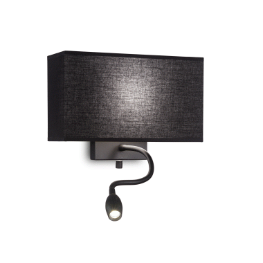 HOTEL AP2 ALL BLACK LAMPADA APPLIQUE - IDEAL LUX 215709 